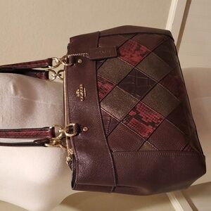 Coach Brooke Carry All Brown Patchwork Leather Tote